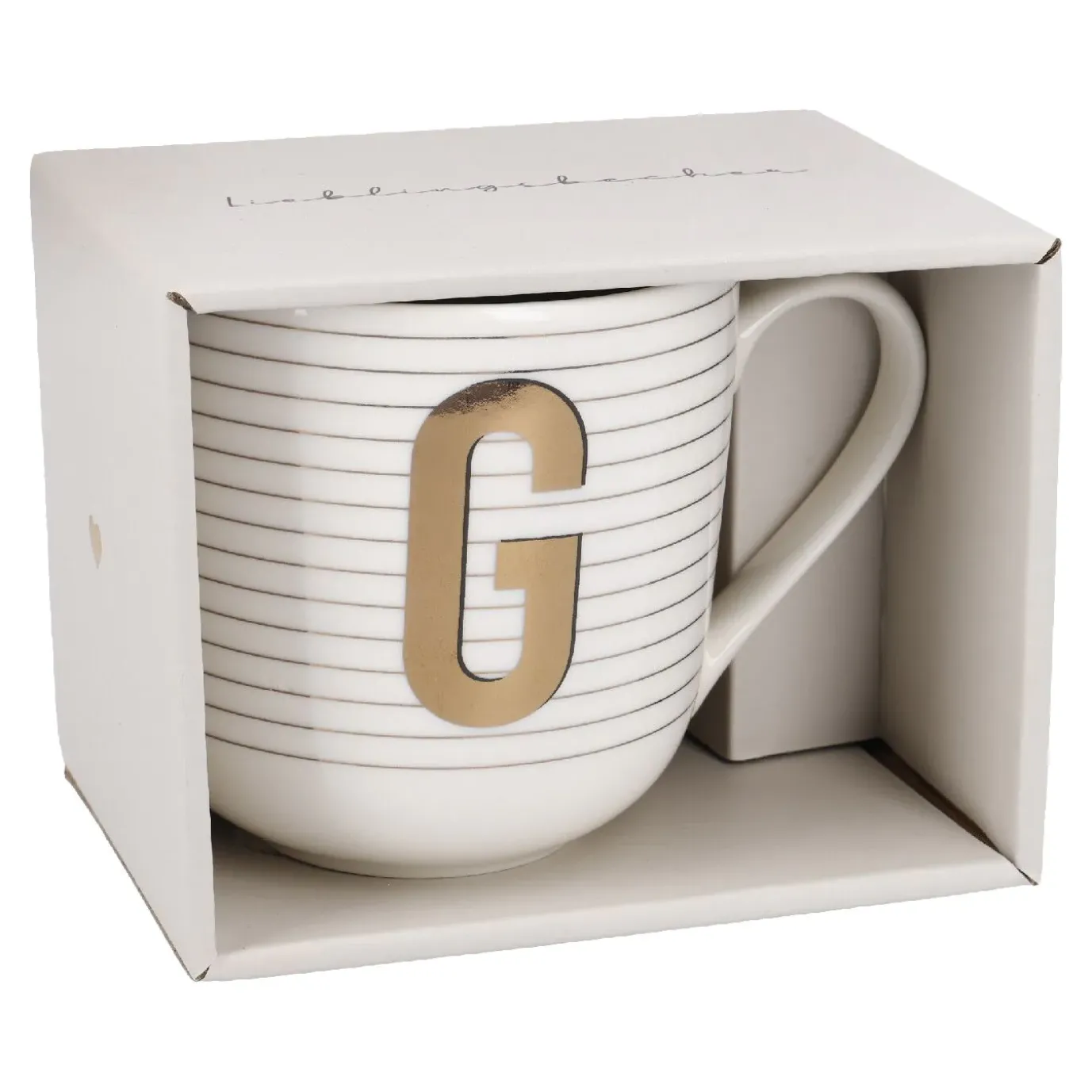 NANU-NANA Becher Buchstabe/Streifen, G, 450 Ml