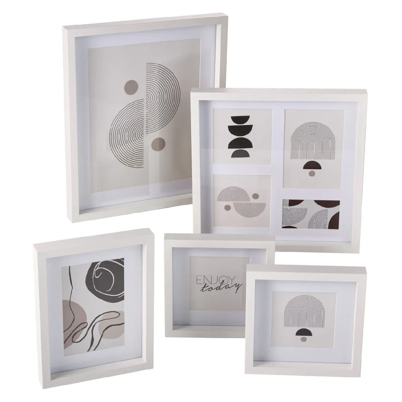 NANU-NANA 5er Set Bilderrahmen, Weiß