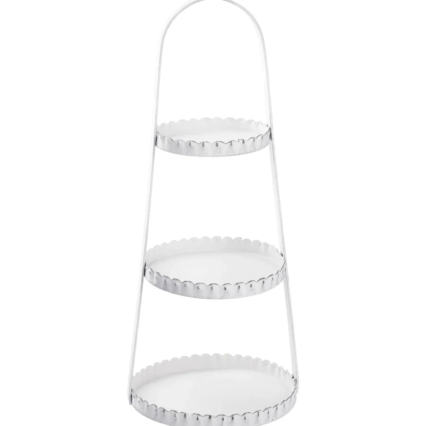 NANU-NANA Etagere Metall, 3 Teller, Weiß, 40 Cm