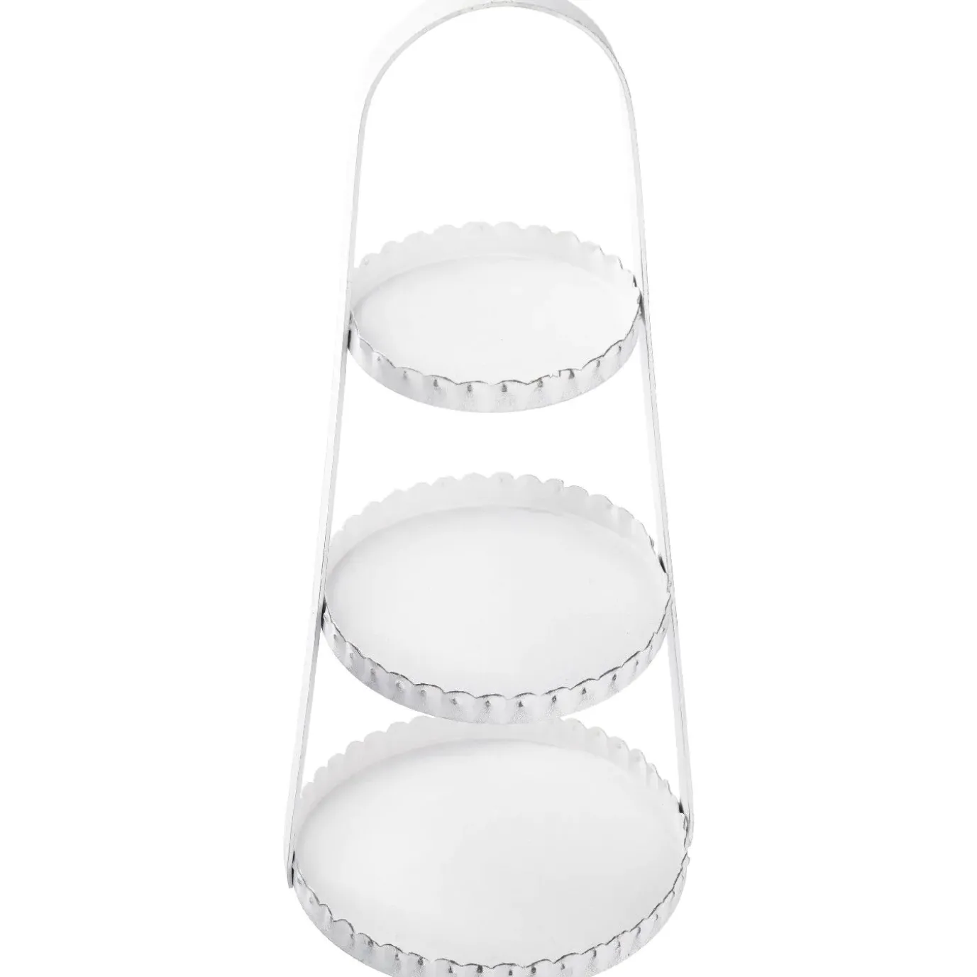 NANU-NANA Etagere Metall, 3 Teller, Weiß, 40 Cm