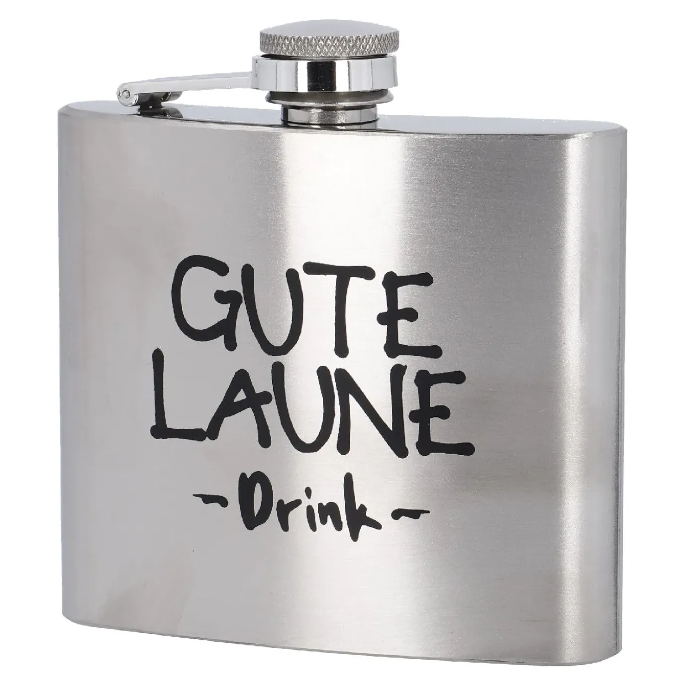 NANU-NANA Flachmann Spruch, Gute Laune, 150 Ml