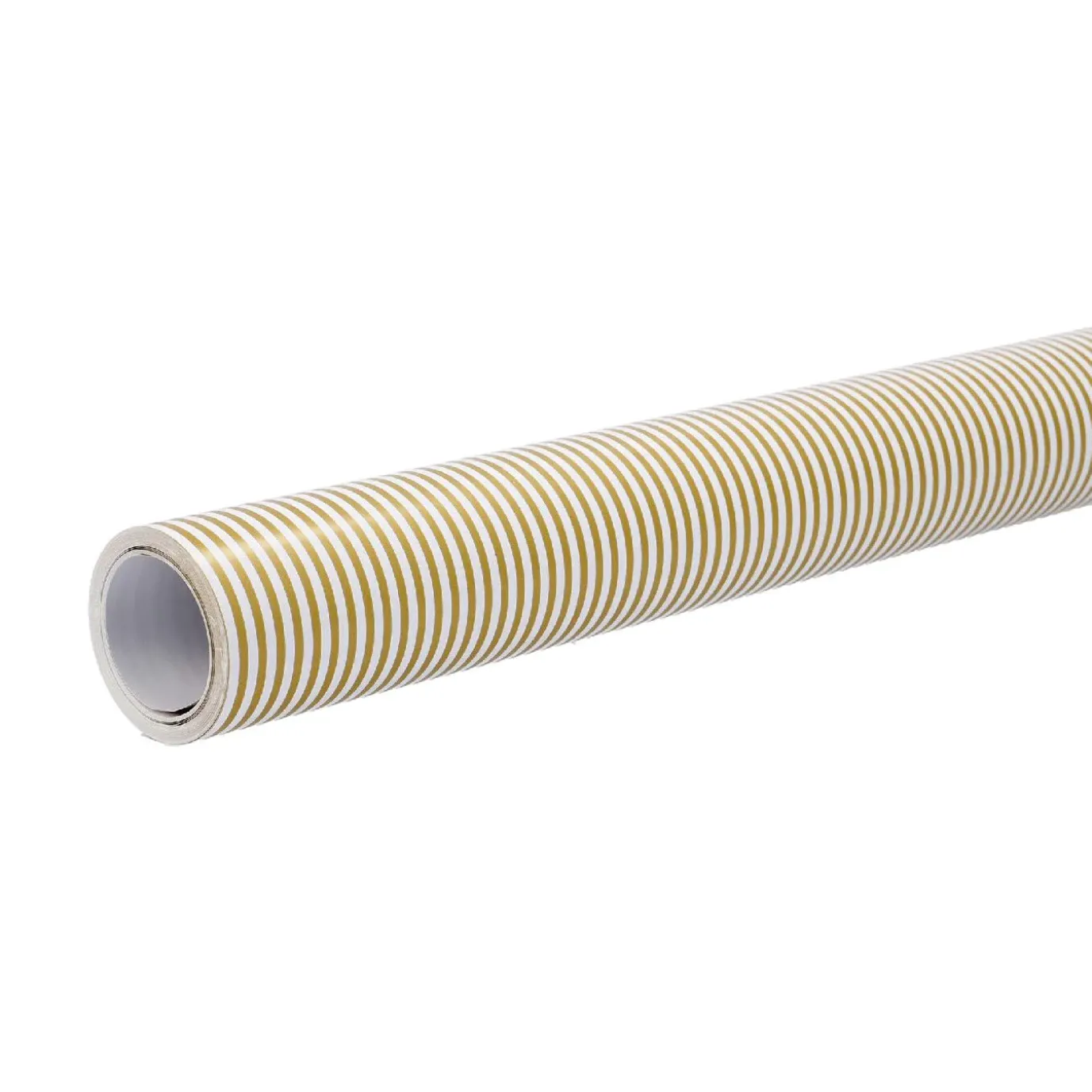 NANU-NANA Geschenkpapier Streifen, Gold/weiß, 10 M