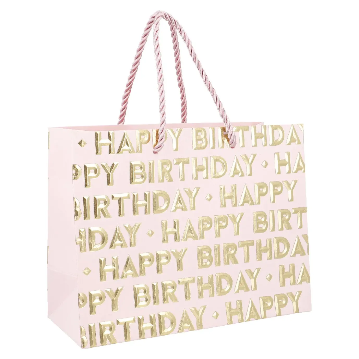 NANU-NANA Geschenktüte Happy Birthday, Rosa, 23 X 18 Cm