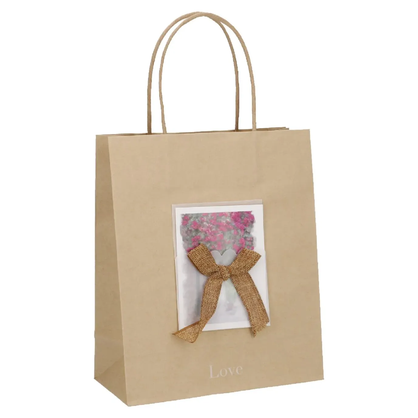 NANU-NANA Geschenktüte Mit Karte, Love, 21 X 25.5 Cm