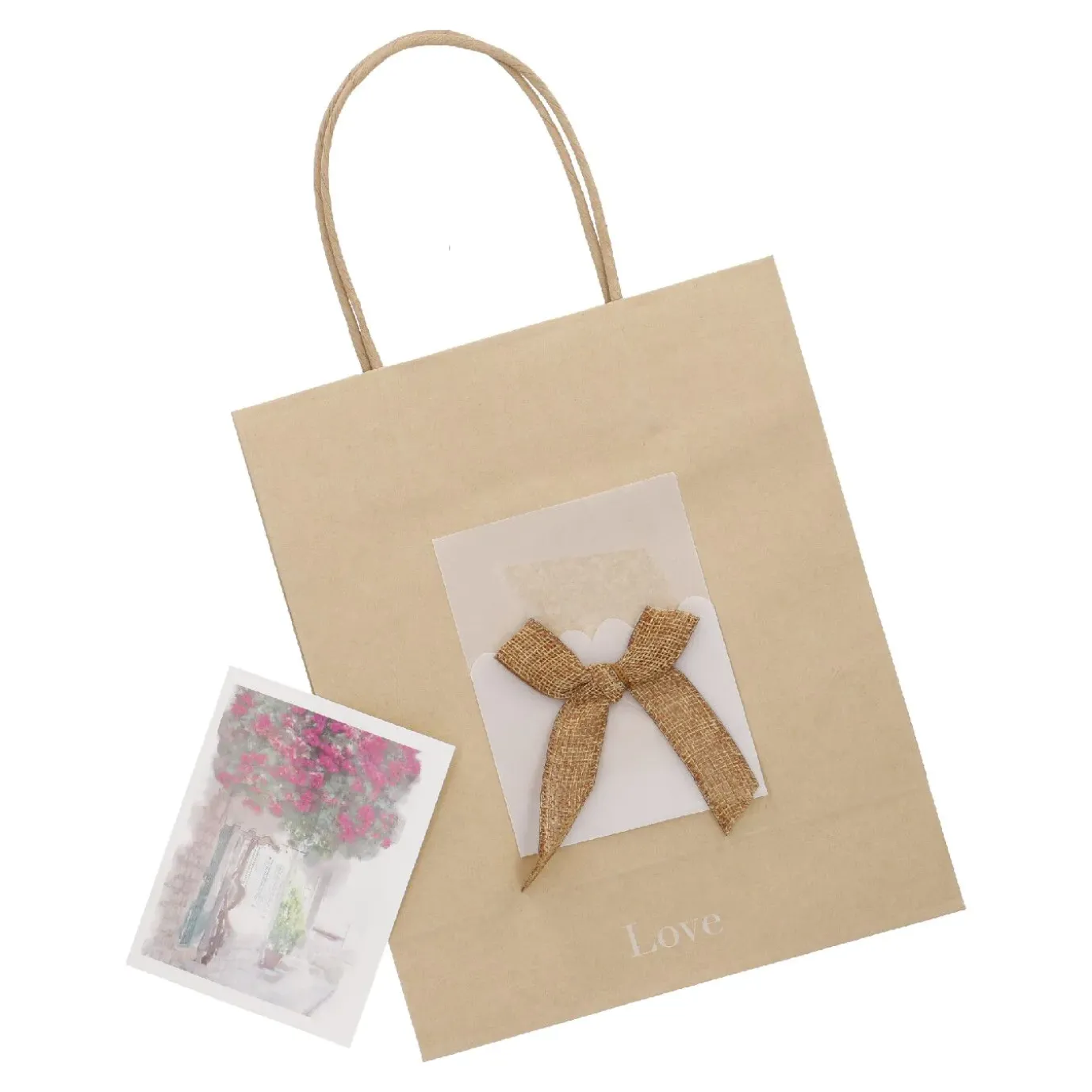 NANU-NANA Geschenktüte Mit Karte, Love, 21 X 25.5 Cm