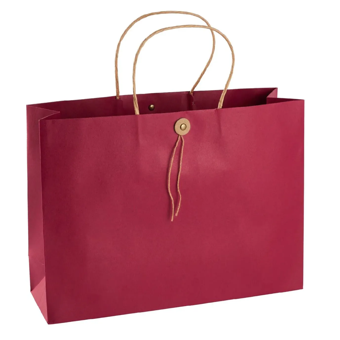 NANU-NANA Geschenktüte Mit Knopf, Rot, 32.5 X 24 Cm