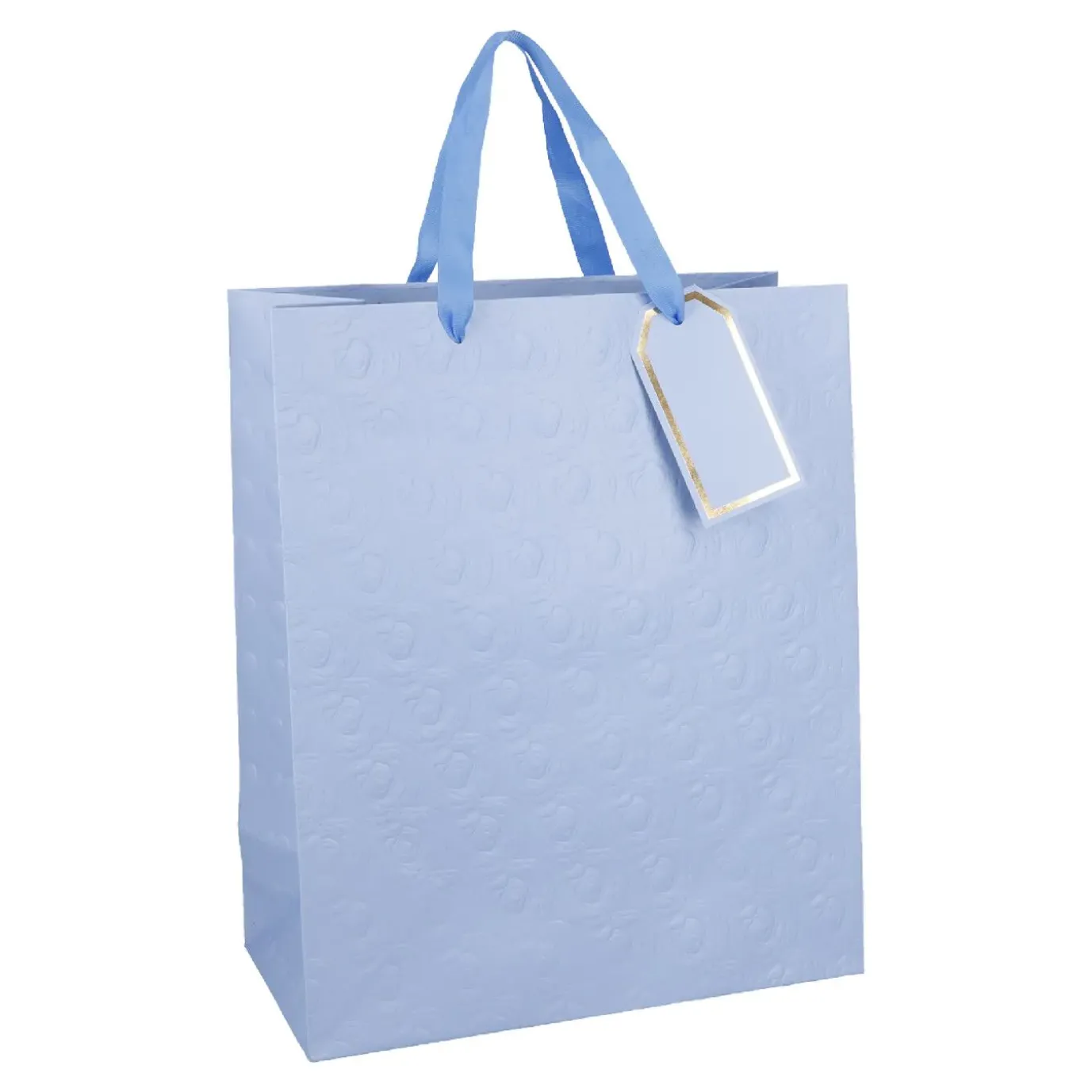 NANU-NANA Geschenktüte Prägung, Hellblau, 25.4 X 30.5 Cm