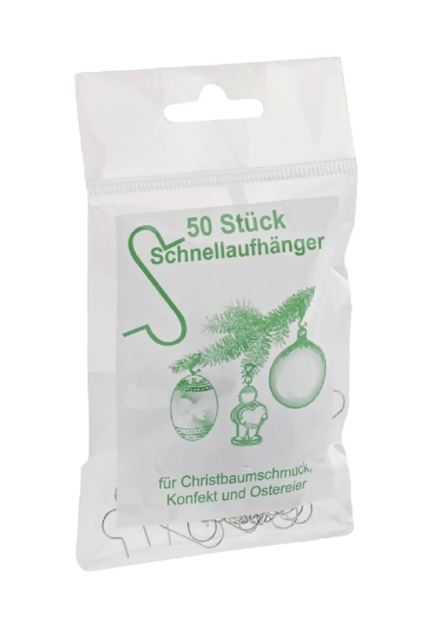 NANU-NANA Kugelaufhänger, Silber, 50 Stück