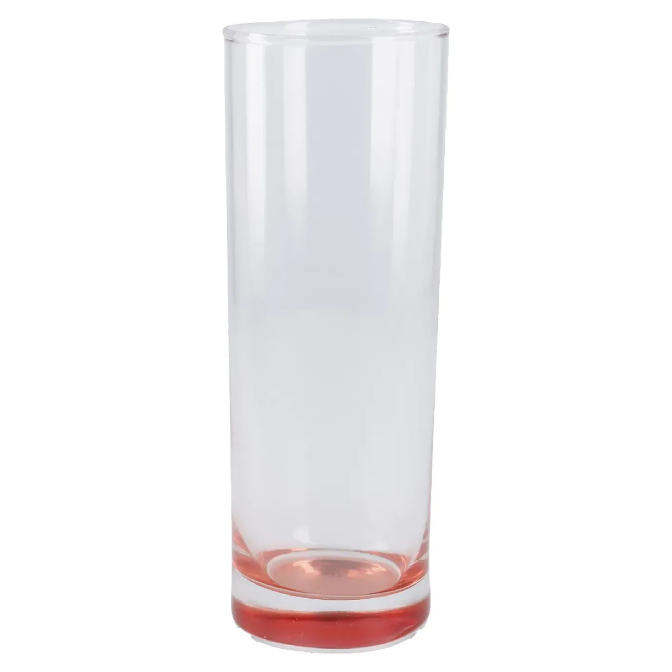 NANU-NANA Longdrink-Glas Farbboden, Rot, 300 Ml