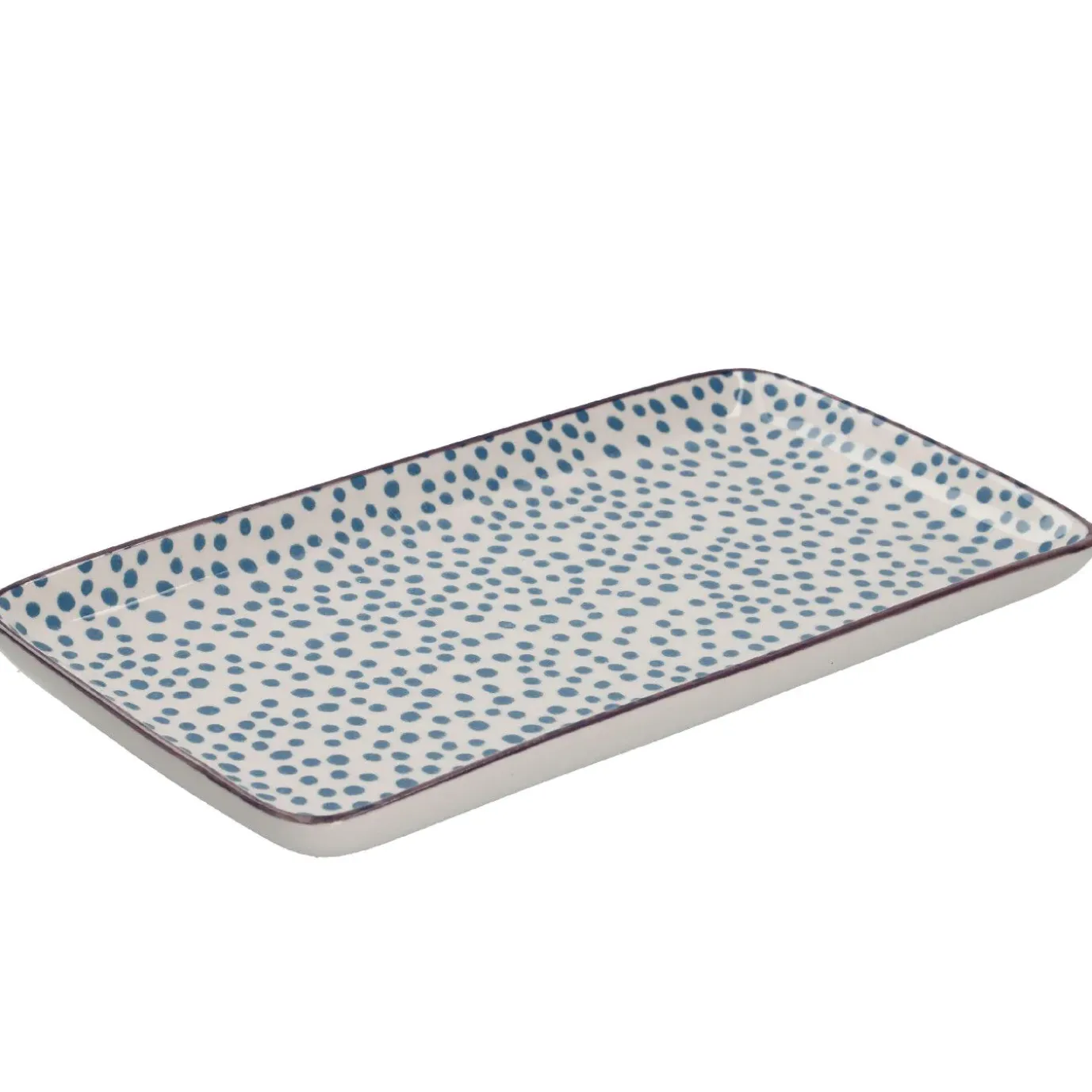 NANU-NANA Platte China, Blau, Dots, 23 Cm
