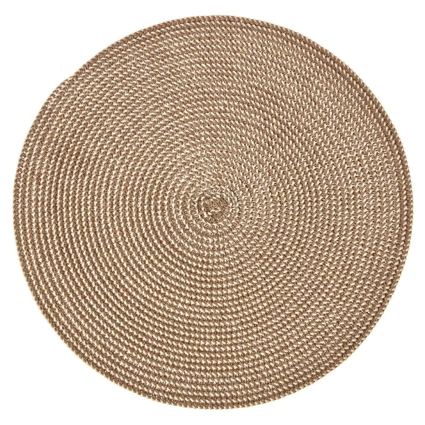 NANU-NANA Platzset Olana, Rund/hellgrau, 38 Cm